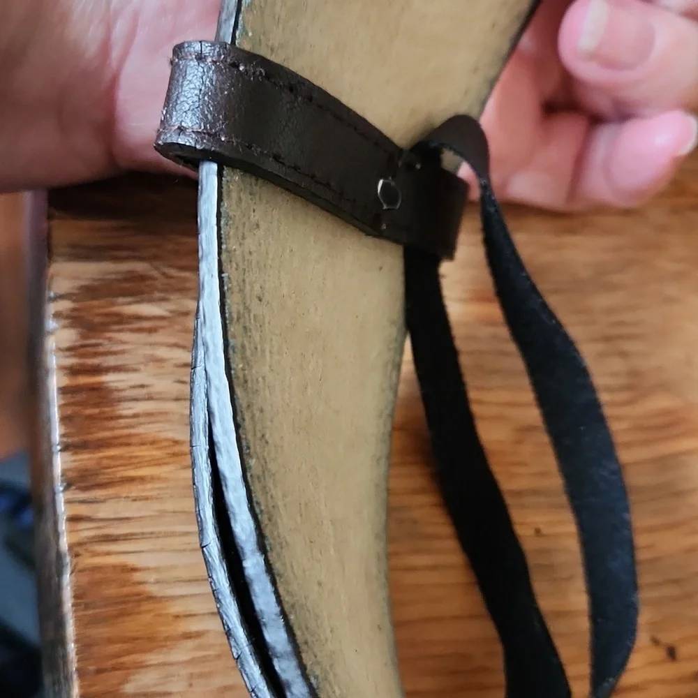 Chicos Silver‎ Metal Wide Brown Belt 36
